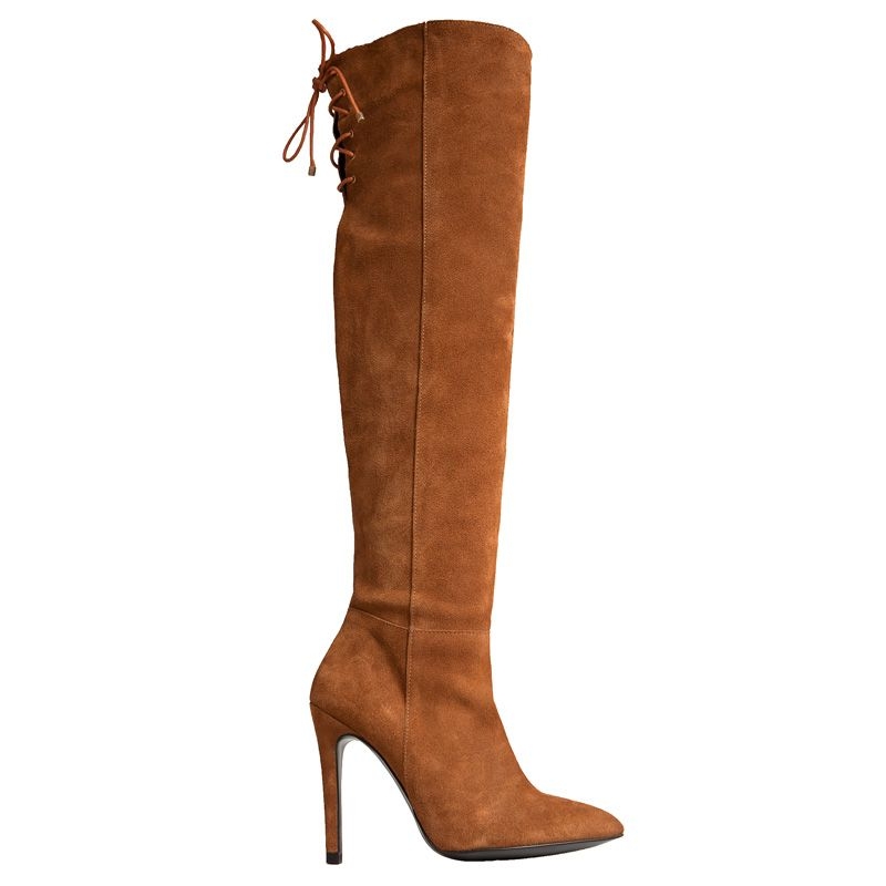 botas altas marrones de ante Marissa Mas34